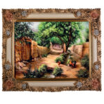 تابلو فرش ماشینی طرح کوچه باغ کد HT016