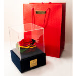 جعبه موزیکال رز جاودان دکوفیوره مدل هندل لاو رنگارنگ