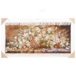 تابلو فرش دستباف سی پرشیا مدل گل در گلدان برنزی کد 903658