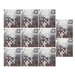 دیوارپوش مدل تایل بین کابینتی پشت چسبدار کد 5004r بسته 11 عددی