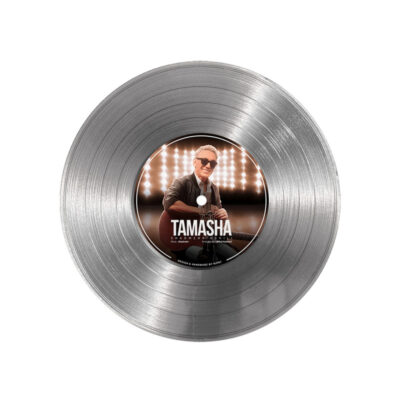 تابلو نیپ آرت طرح دیسک گرامافون مدل 9186 فریم نقره ای