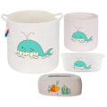 ست سبد وسایل کودک مدل نهنگ و ماهی 3 مجموعه 4 عددی