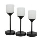 شمعدان مدل کریستال دکوراتیو بسته 3 عددی