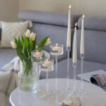 شمعدان مدل وارمری بزرگ مجموعه ۳ عددی