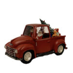 گوی موزیکال مدل پمپی کریسمسی طرح ماشین بابانوئل کد WDL-22015A