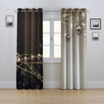 پرده مدل پانچی طرح گوی و ستاره سایز 
280x145 سانتی متر