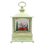 گوی موزیکال مدل پمپی آکواریومی طرح فانوس ماشین بابانوئل و کریسمس کد P4205