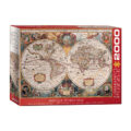 پازل 2000 تکه یوروگرافیکس پازلز مدل Antique World Map كد 1997-8220
