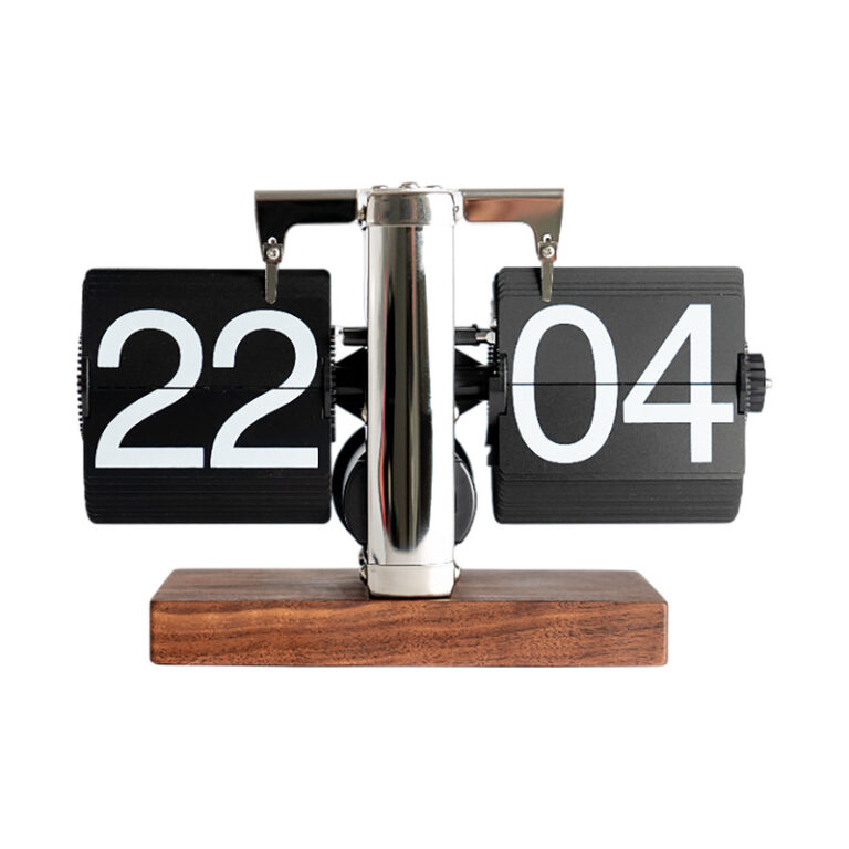 ساعت رومیزی مدل ورقه ای طرح پایه چوبی TN-116