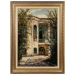 تابلو فرش دستباف سی پرشیا طرح خانه یزدی کد 903996