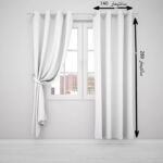 پرده مدل پرنده P2-146 سایز 140x280 سانتی متر