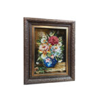 تابلو فرش دستباف مدل گل طولی