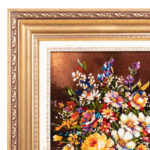 تابلو فرش دستباف سی پرشیا مدل گل با گلدان کد 903718