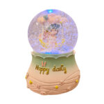 گوی موزیکال مدل پمپی دختر و تاب طرح happy daily کد A01