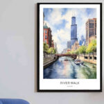 تابلو مدل River walk Chicago کد 248901405
