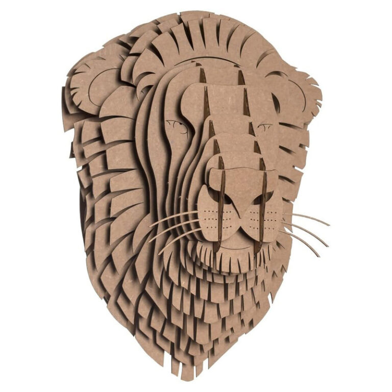 دیوارکوب مدل سردیس چوبی سه بعدی شیر کد T131