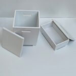 ست سطل و جعبه دستمال کاغذی مدل چوبی