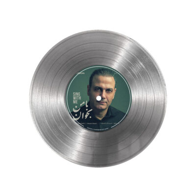 تابلو نیپ آرت طرح دیسک گرامافون مدل 9141 فریم نقره ای