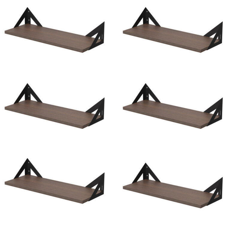 شلف دیواری دینیال مدل مثلثی کد DN-02SH-06 مجموعه شش عددی