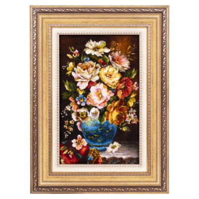 تابلو فرش دستباف سی پرشیا مدل گل در گلدان کد 903487