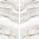 پرده مدل پانچی طرح ماربل سایز 280x145 سانتی متر