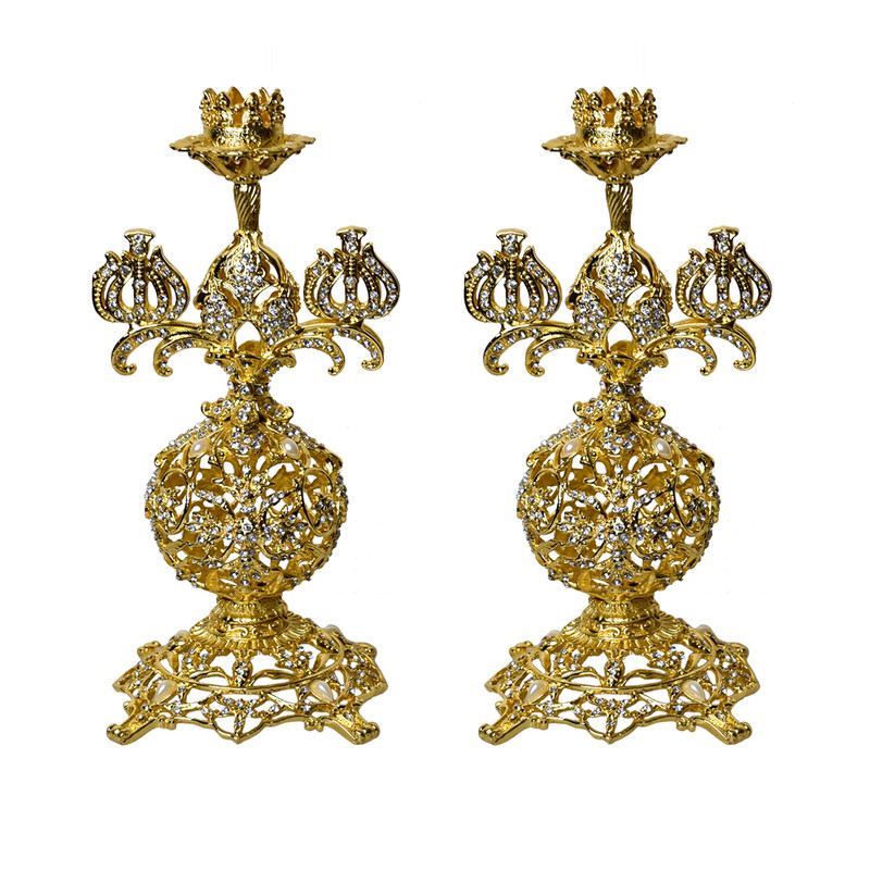 d85f0a73d65febb80bba85ad2946a045 شمعدان مدل لوکس سه شاخه بسته دو عددی