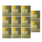 دیوارپوش مدل تایل بین کابینتی پشت چسبدار کد 9009g بسته 11 عددی