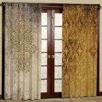 پرده مدل طرح دار مخمل پانچی کد 1008 سایز 140x280 سانتی متر