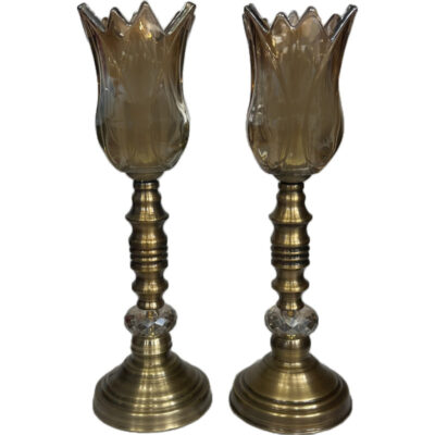 شمعدان نورهام مدل STON+CRY مجموعه ۲ عددی