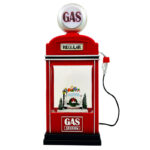 گوی موزیکال مدل پمپی ماشین هدایای بابانوئل در پمپ بنزین طرح کریسمس کد P331