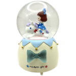 گوی موزیکال مدل پمپی modern girl طرح دختر و اسب شاخدار کد PAB7663