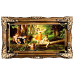 تابلو فرش ماشینی طرح دختربچه کد ۷۰۷۱