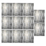 دیوارپوش مدل تایل بین کابینتی پشت چسبدار کد 20065 بسته 11 عددی