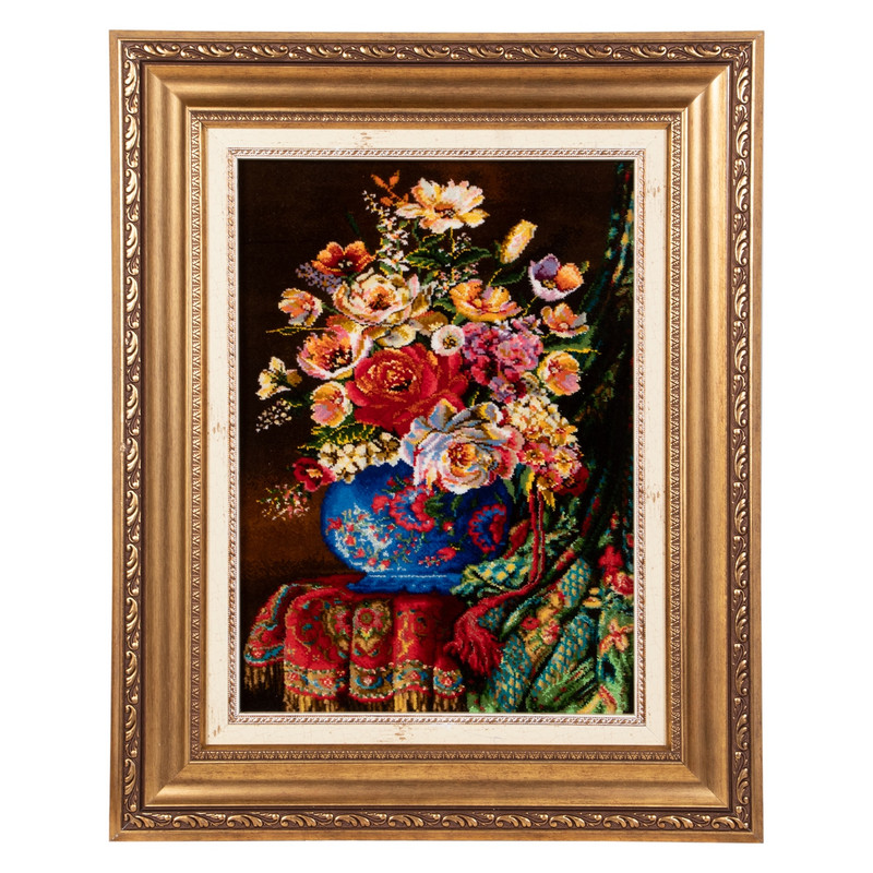 e14e121d9429e85f8b92ce4f63de2971 تابلو فرش دستباف سی پرشیا مدل گل در گلدان کد 903878