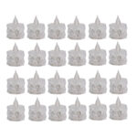 شمع ال ای دی مدل کریستالی شفاف طرح Diamond مجموعه 24 عددی