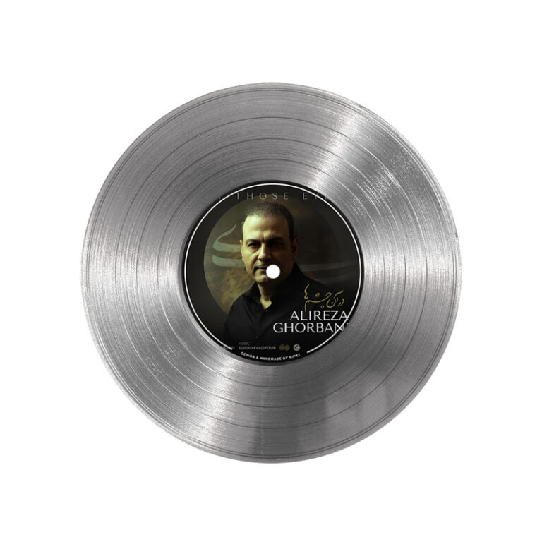 تابلو نیپ آرت طرح دیسک گرامافون مدل 9138 فریم نقره ای