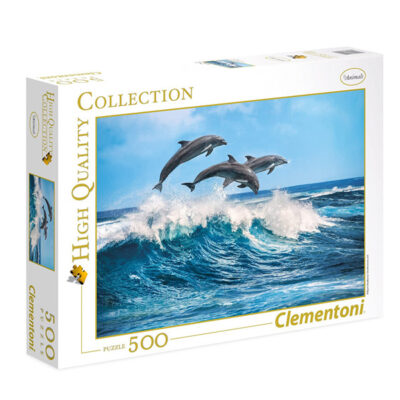 پازل 500 تکه کلمنتونی مدل Dolphins کد 35055