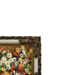 تابلو فرش ماشینی طرح سبد گل کد ۷۳۹۵