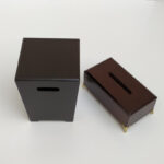 ست سطل و جعبه دستمال کاغذی مدل پایه فلزی