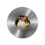 تابلو نیپ آرت طرح دیسک گرامافون مدل 9198 فریم نقره ای