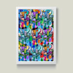 تابلو مدل دکوراتیو چهره در چهره کد G152-14