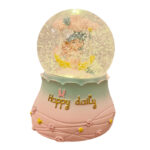 گوی موزیکال مدل پمپی دختر و تاب طرح happy daily کد A01