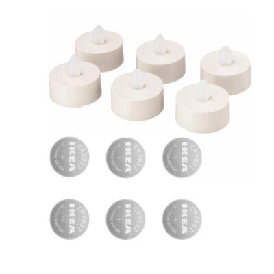 شمع ال ای دی ایکیا مدل godafton بسته 6 عددی به همراه باتری