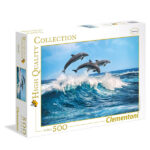 پازل 500 تکه کلمنتونی مدل Dolphins کد 35055