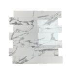 دیوارپوش مدل تایل بین کابینتی طرح سنگ مرمر پشت چسبدار کد 30513 بسته 11 عددی