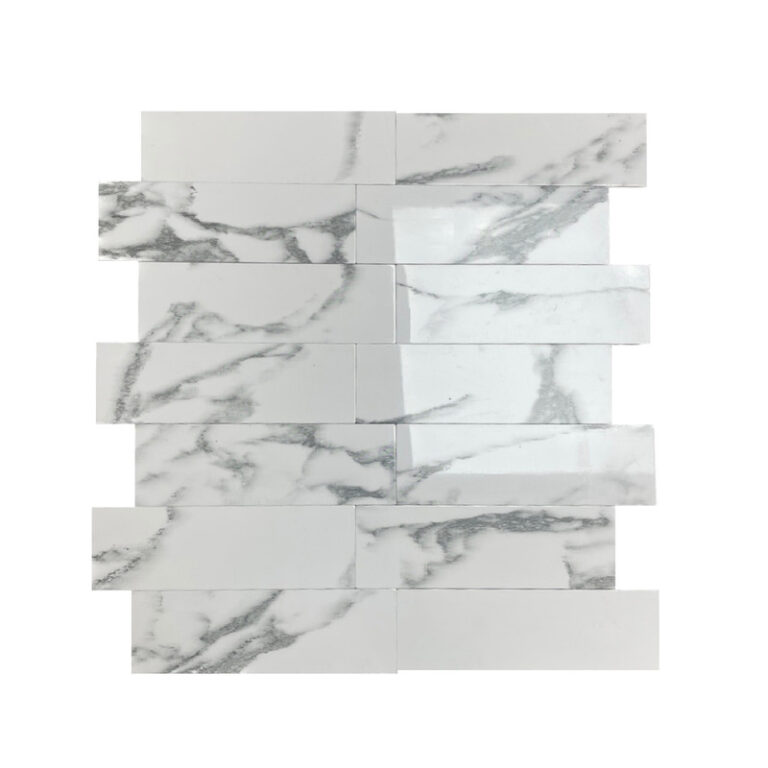 دیوارپوش مدل تایل بین کابینتی طرح سنگ مرمر پشت چسبدار کد 30513 بسته 11 عددی