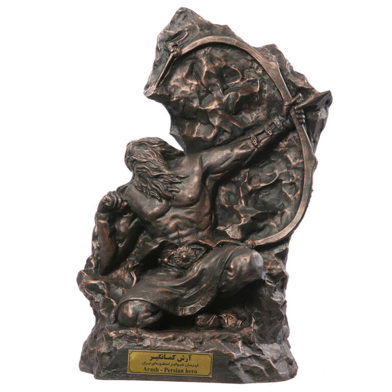 مجسمه تندیس و پیکره شهریار مدل تندیس آرش کمانگیر کد M280-1 سایز بزرگ