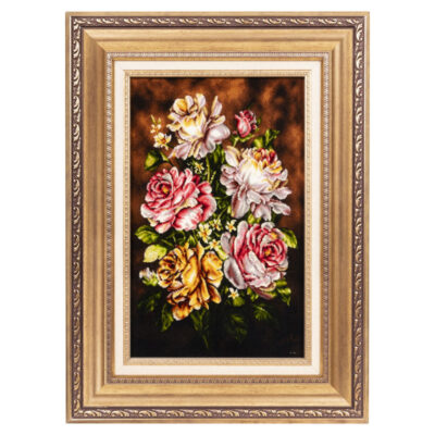 تابلو فرش دستباف سی پرشیا مدل گل در گلدان کد 903478