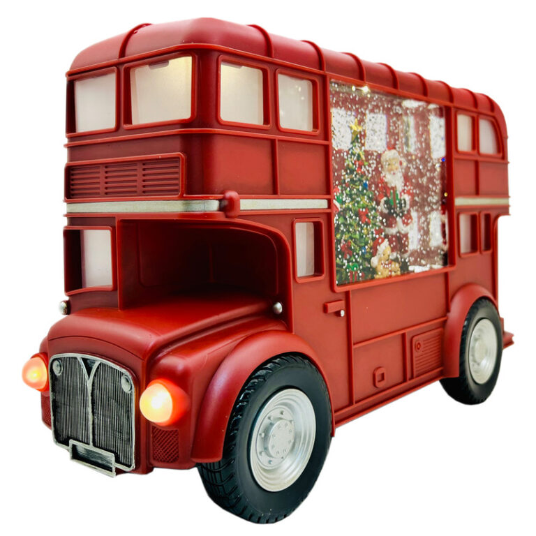 گوی موزیکال مدل پمپی طرح اتوبوس بابانوئل کد P4232