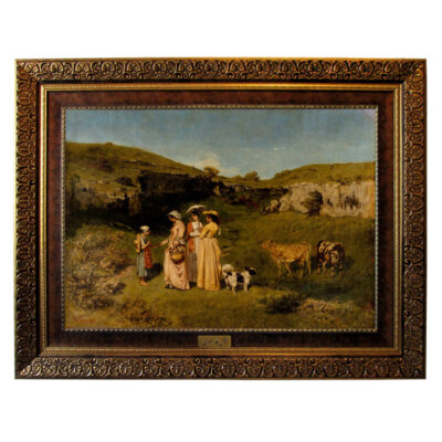 تابلو فرش ماشینی نقش نگار رضوی طرح منظره کد 5385C